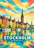 Stockholm – Schweden – geometrische Illustration