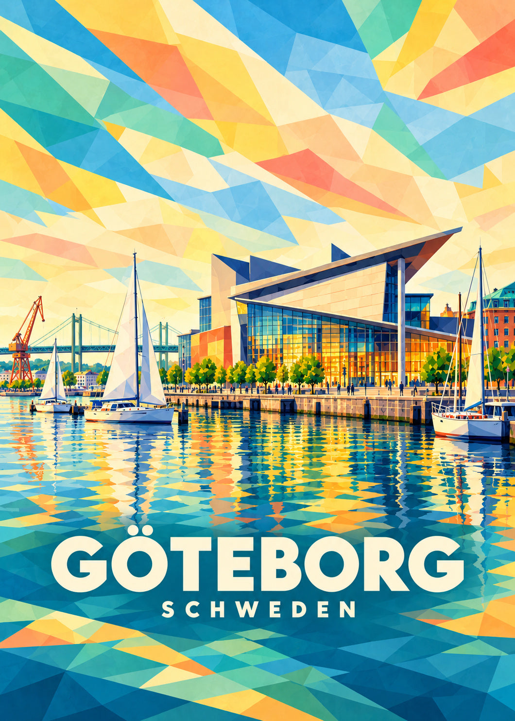 Göteborg – Schweden – geometrische Illustration