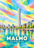 Malmö – Schweden – geometrische Illustration