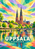 Uppsala – Schweden – geometrische Illustration