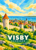 Visby – Schweden – geometrische Illustration