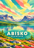 Abisko – Schweden – geometrische Illustration