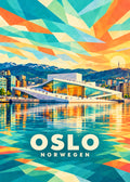 Oslo – Norwegen – geometrische Illustration