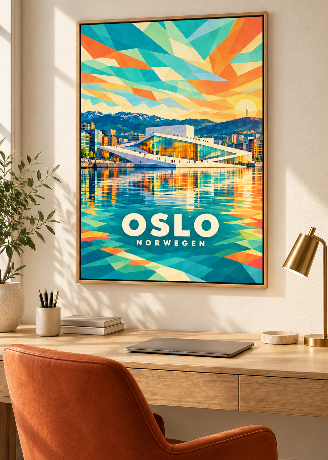 Oslo – Norwegen – Naturholz-Schattenfugenrahmen