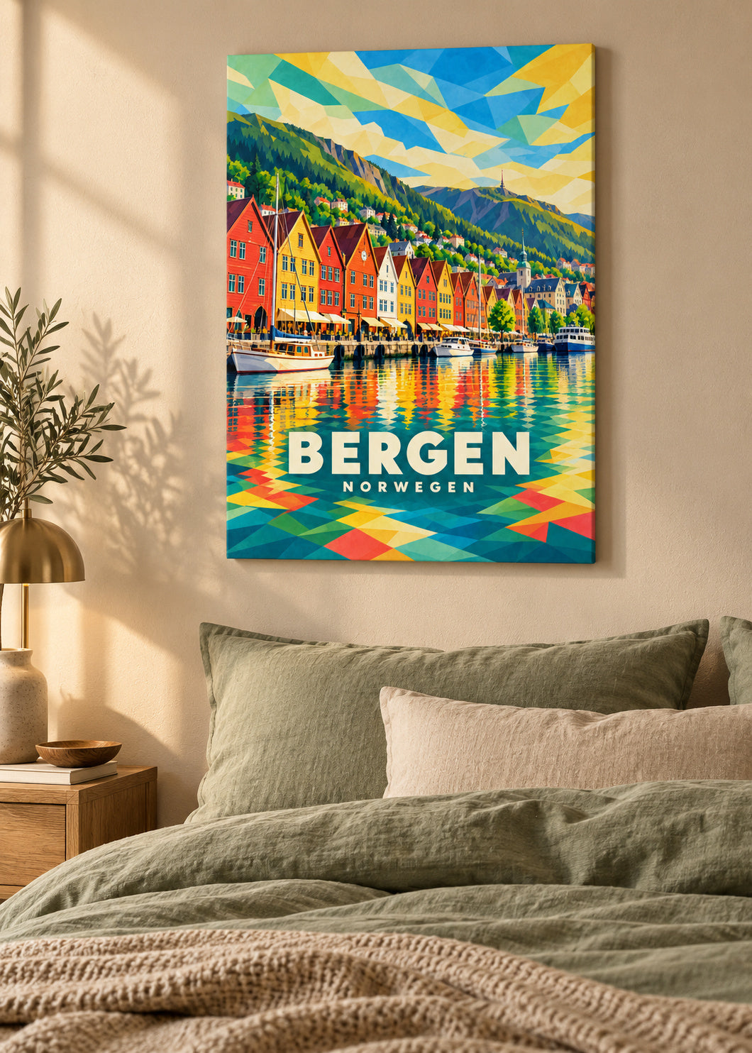 Bergen – Norwegen – Slim-Leinwand