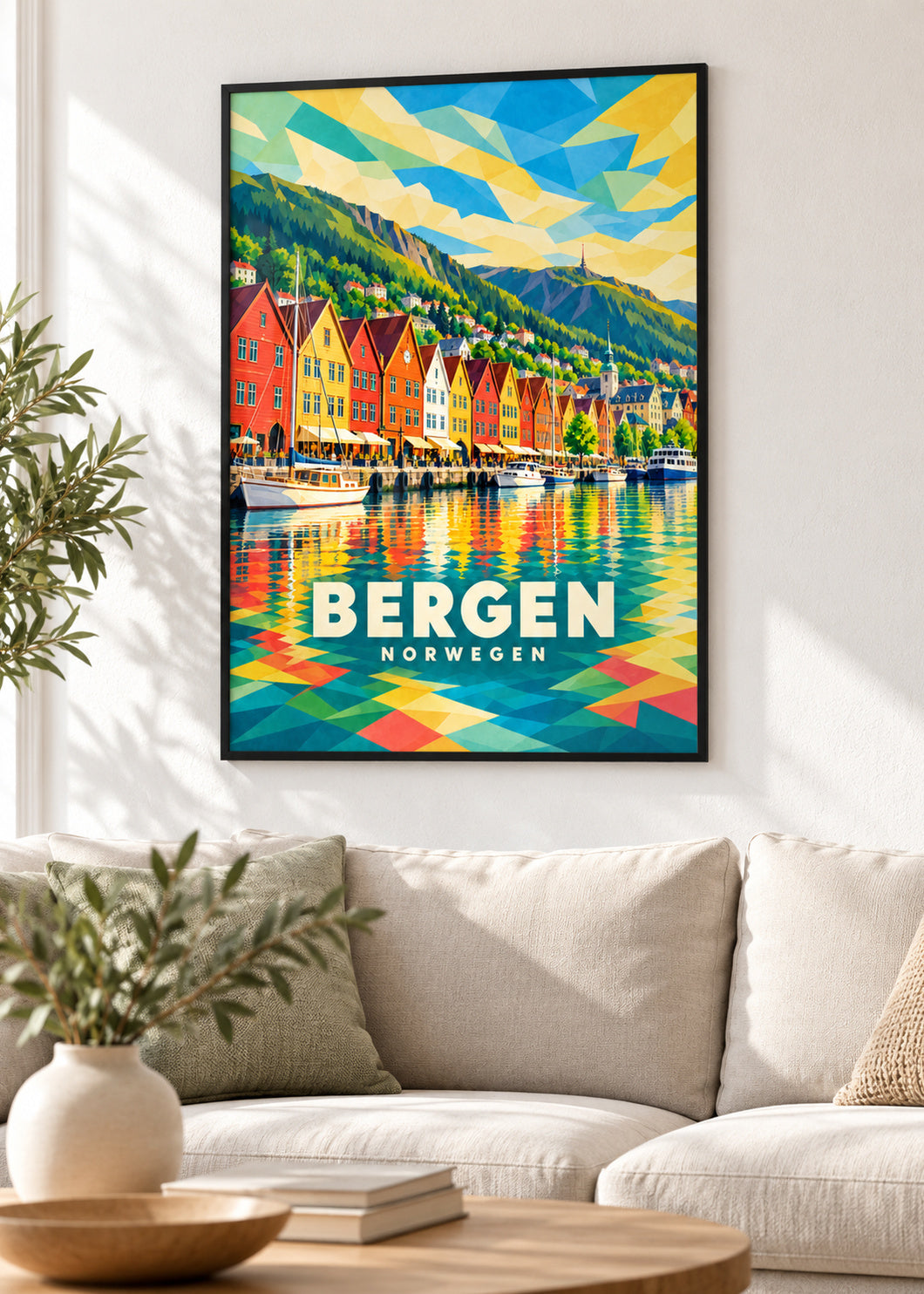 Bergen – Norwegen – schwarzer Rahmen