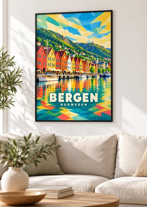 Bergen – Norwegen – schwarzer Rahmen