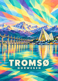 Tromsø – Norwegen – geometrische Illustration