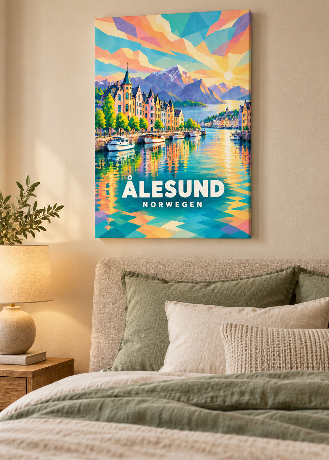 Ålesund – Norwegen – mockup-leinwand