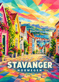 Stavanger – Norwegen – geometrische Illustration