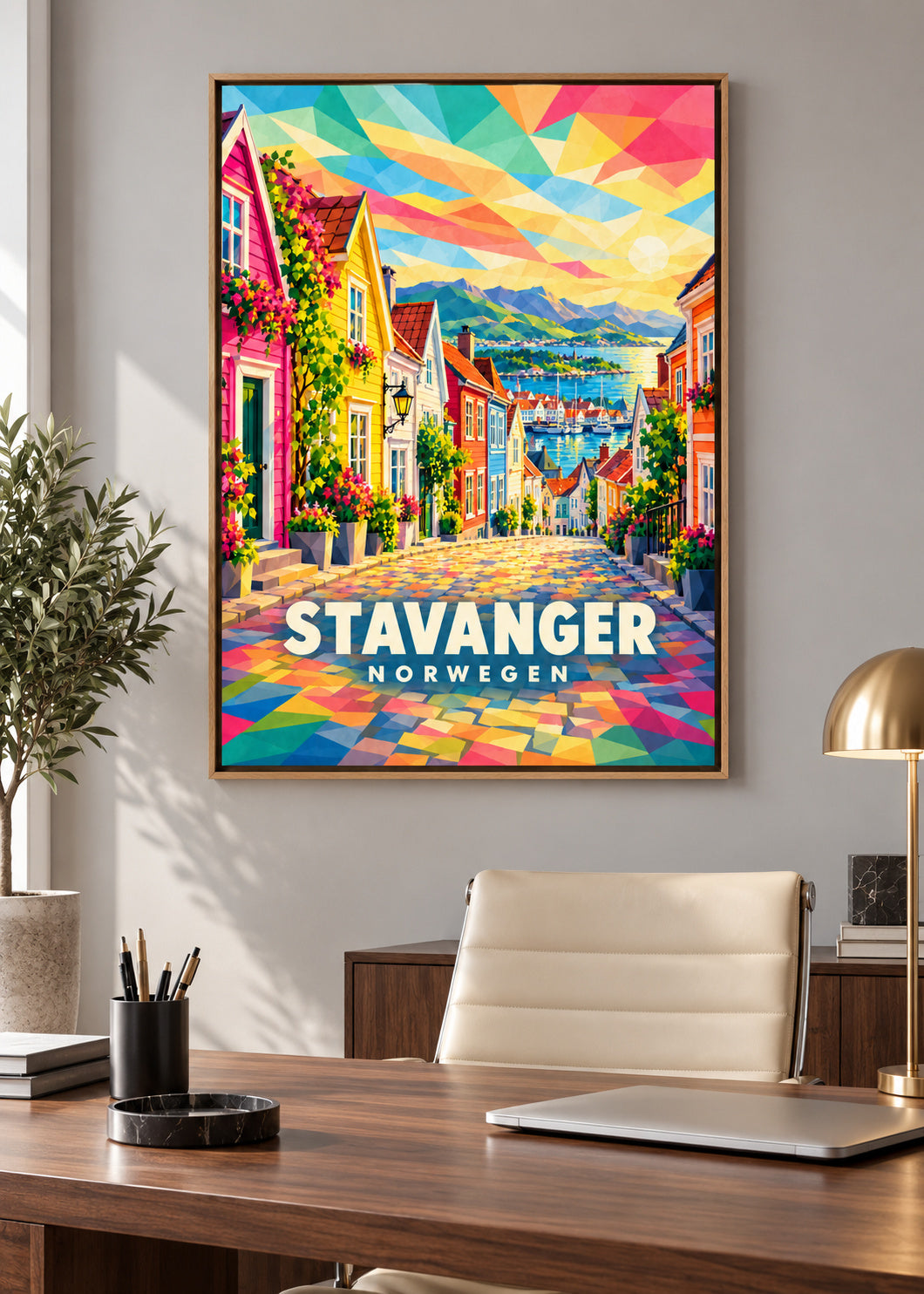 Stavanger – Norwegen – Naturholz-Schattenfugenrahmen