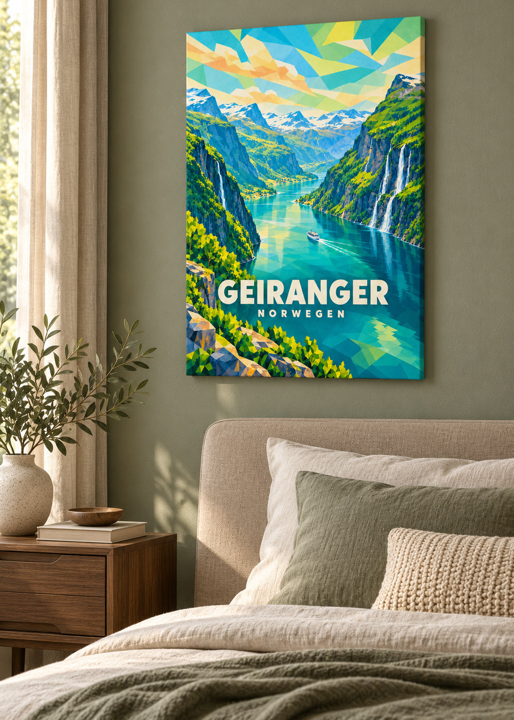 Geiranger – Norwegen – Slim-Leinwand
