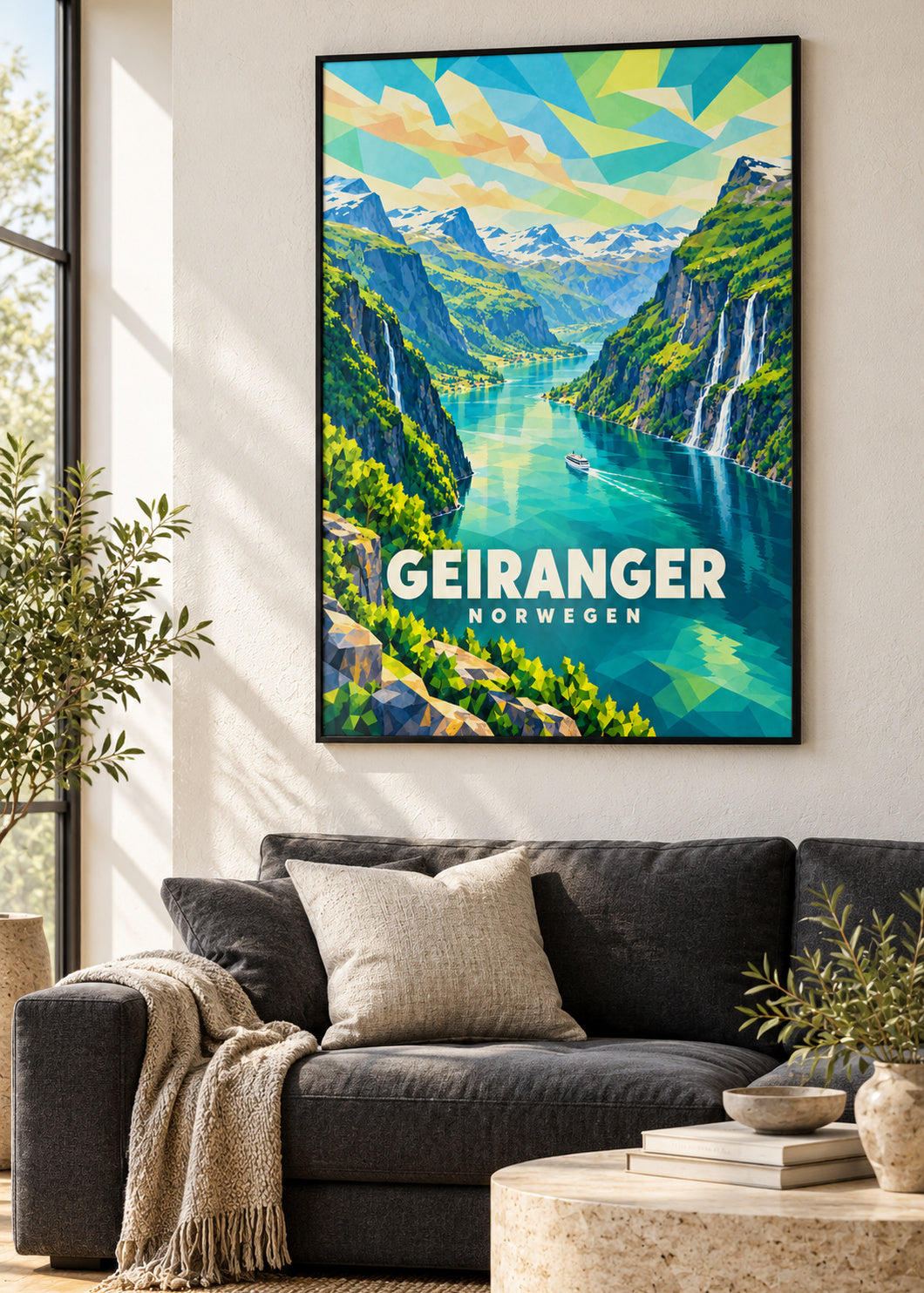 Geiranger – Norwegen – schwarzer Rahmen