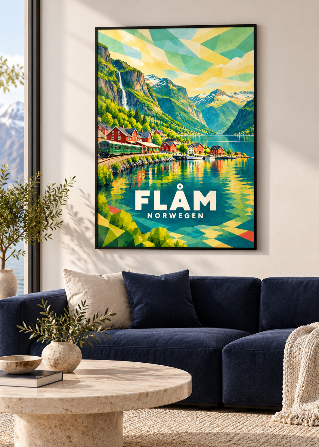 Flåm – Norwegen – schwarzer Rahmen