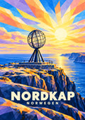 Nordkap – Norwegen – geometrische Illustration