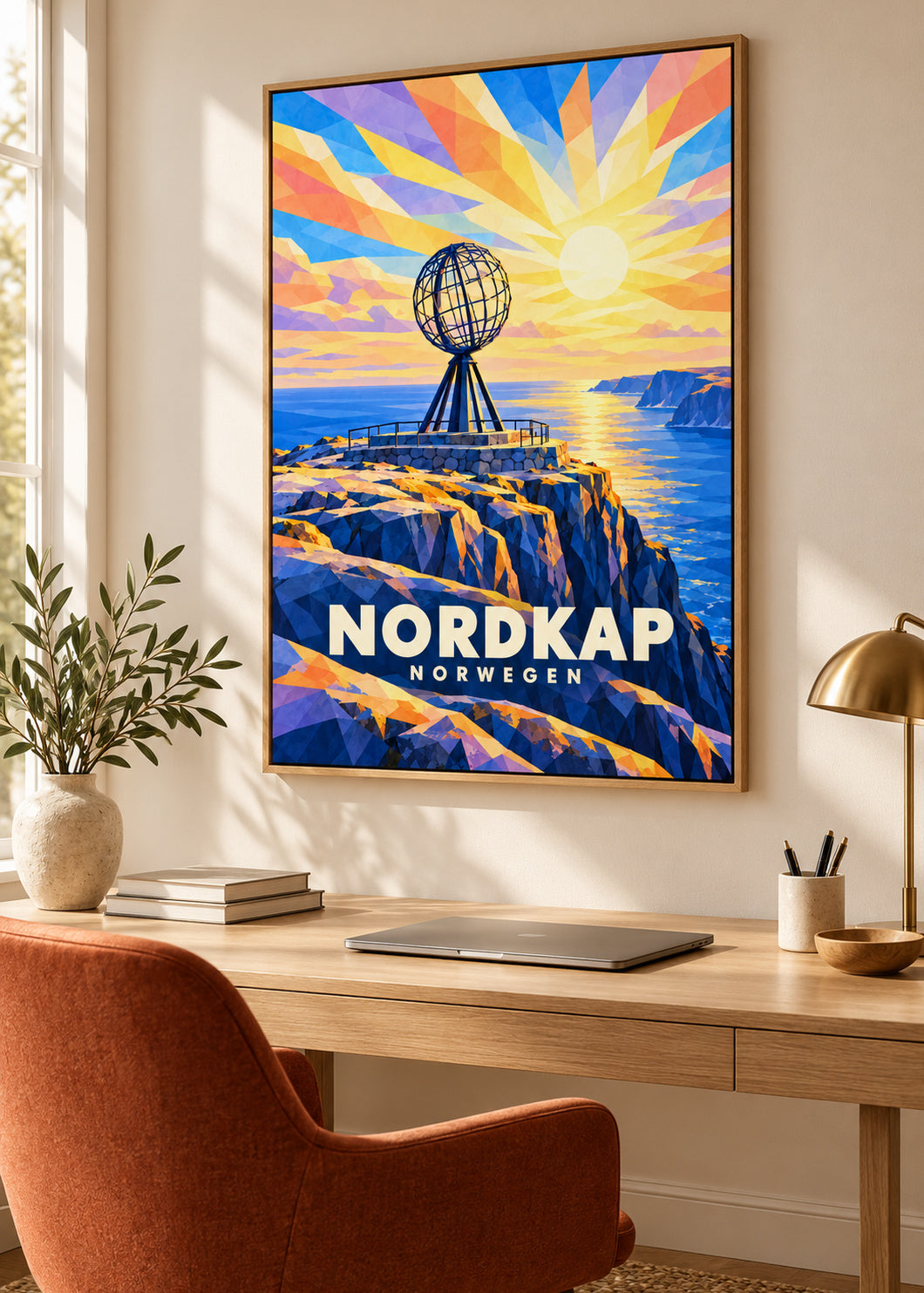 Nordkap – Norwegen – Naturholz-Schattenfugenrahmen