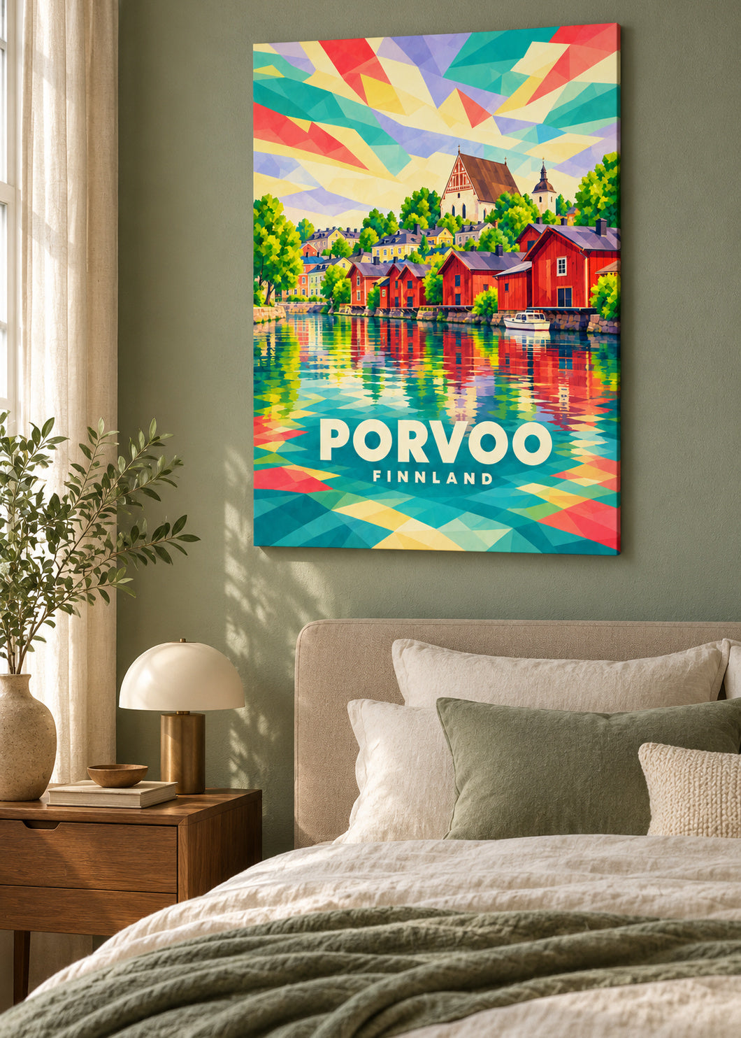 Porvoo – Finnland – mockup-leinwand