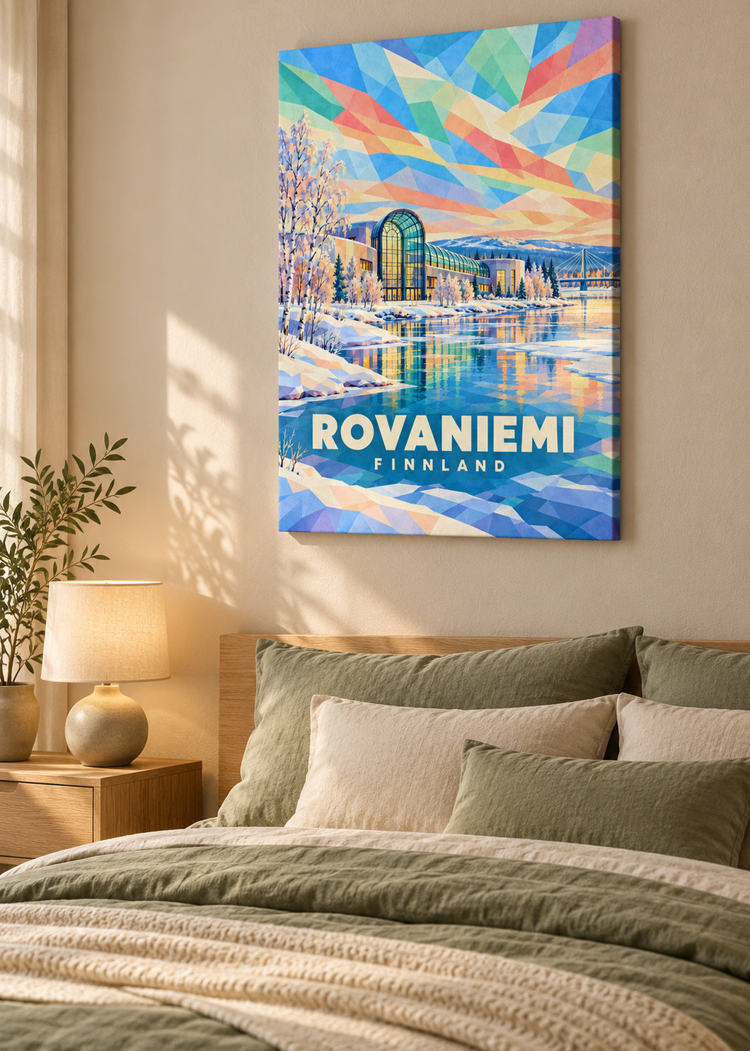 Rovaniemi – Finnland – mockup-leinwand