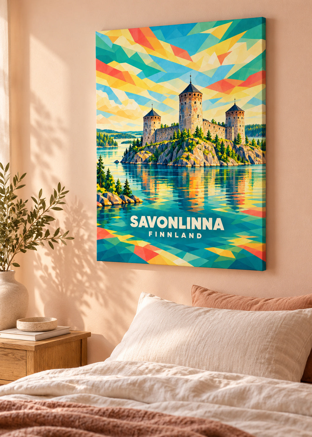 Savonlinna – Finnland – mockup-leinwand