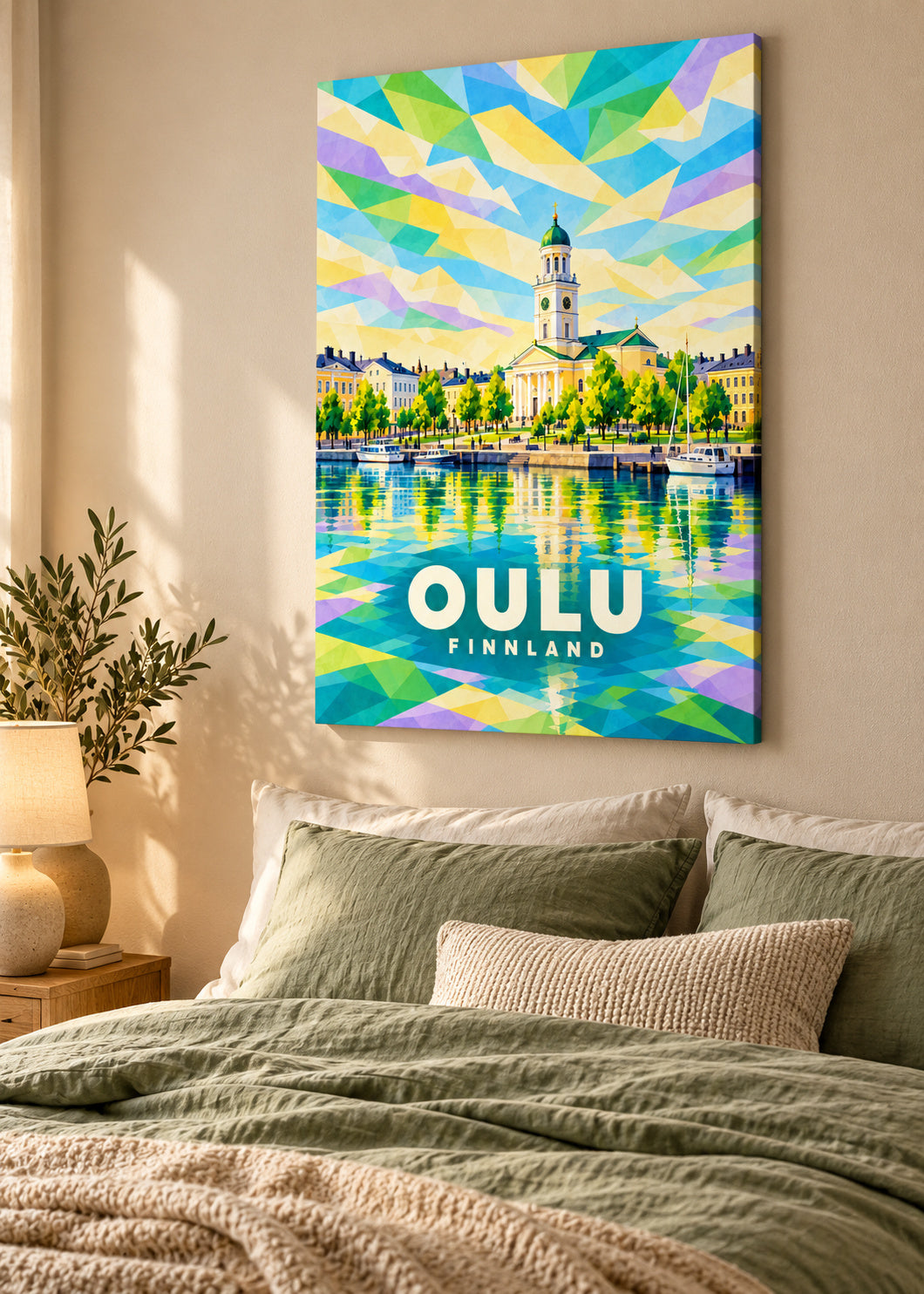 Oulu – Finnland – mockup-leinwand