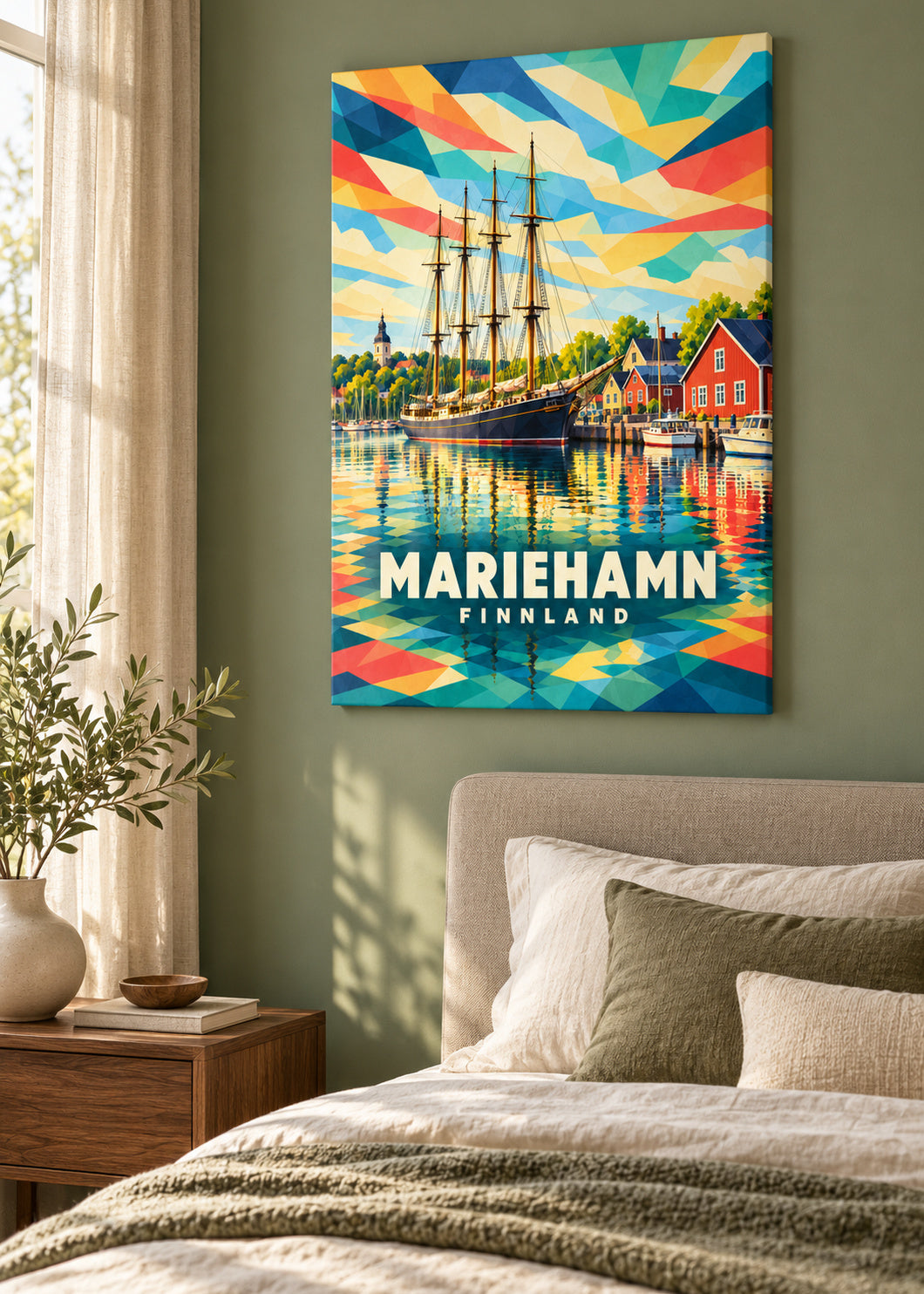 Mariehamn – Finnland – mockup-leinwand