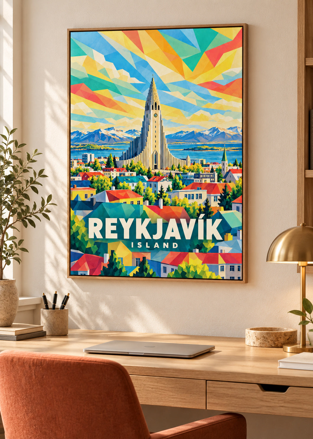 Reykjavík – Island – mockup-naturholz