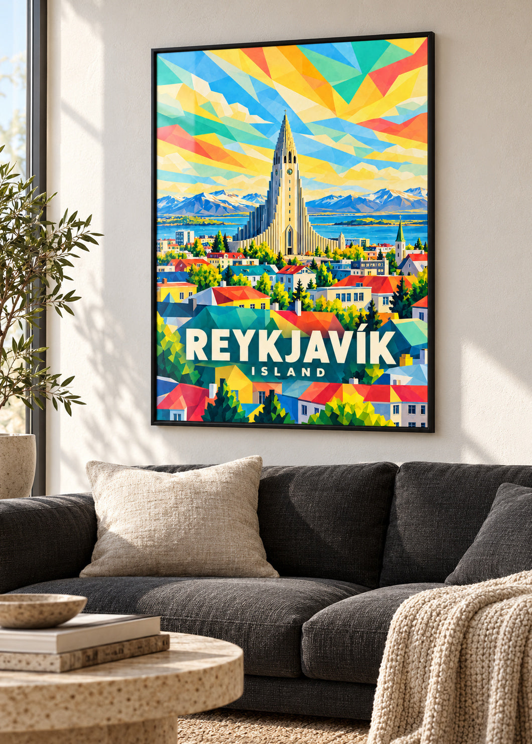 Reykjavík – Island – mockup-schwarz