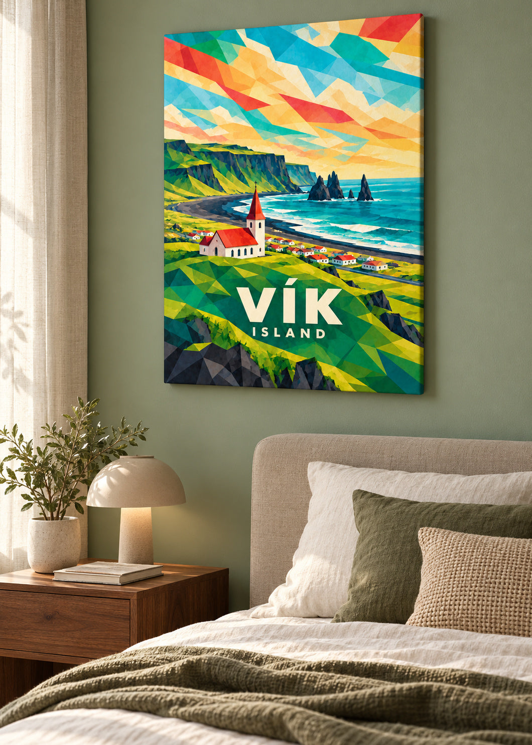 Vík – Island – mockup-leinwand