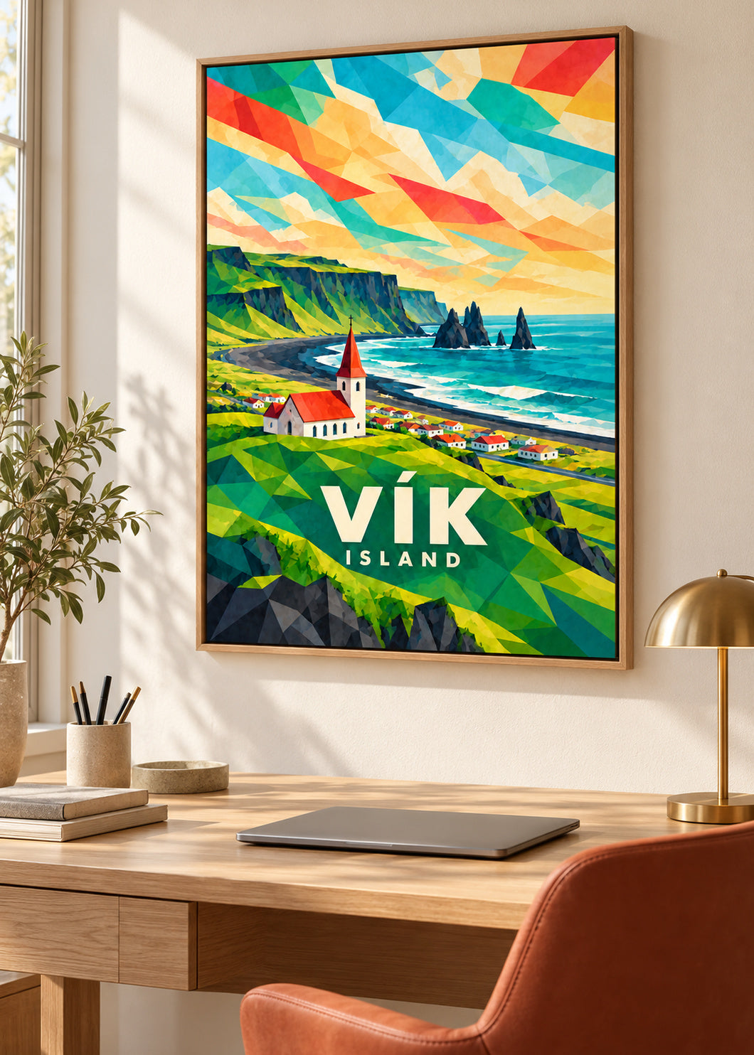Vík – Island – mockup-naturholz
