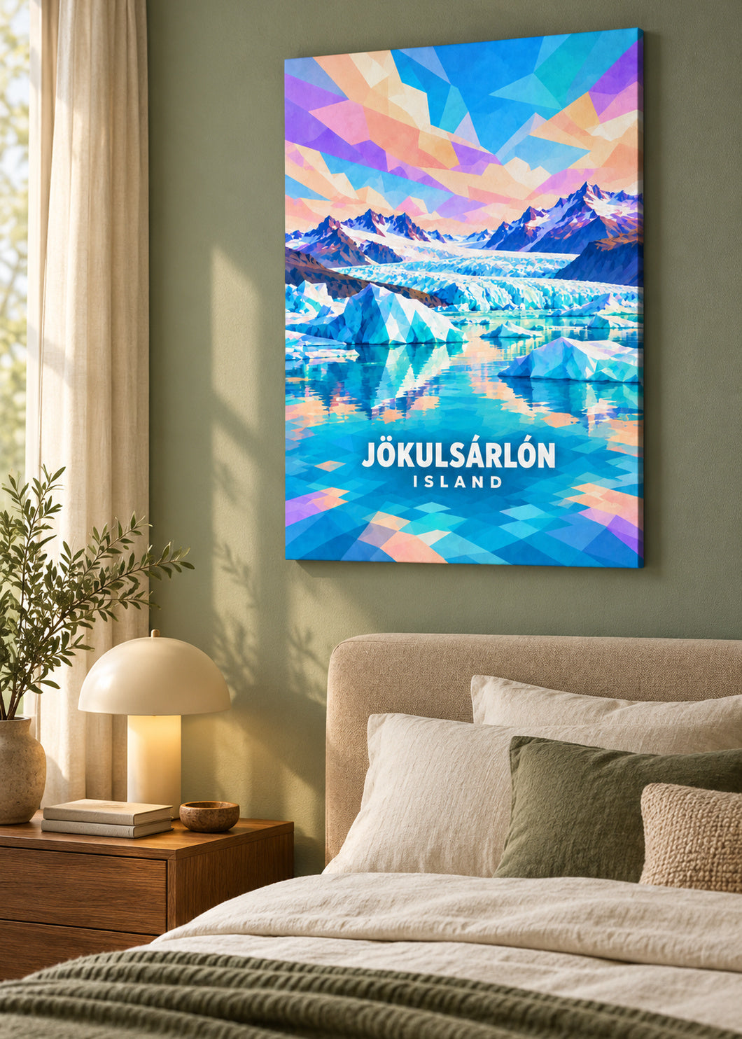 Jökulsárlón – Island – mockup-leinwand