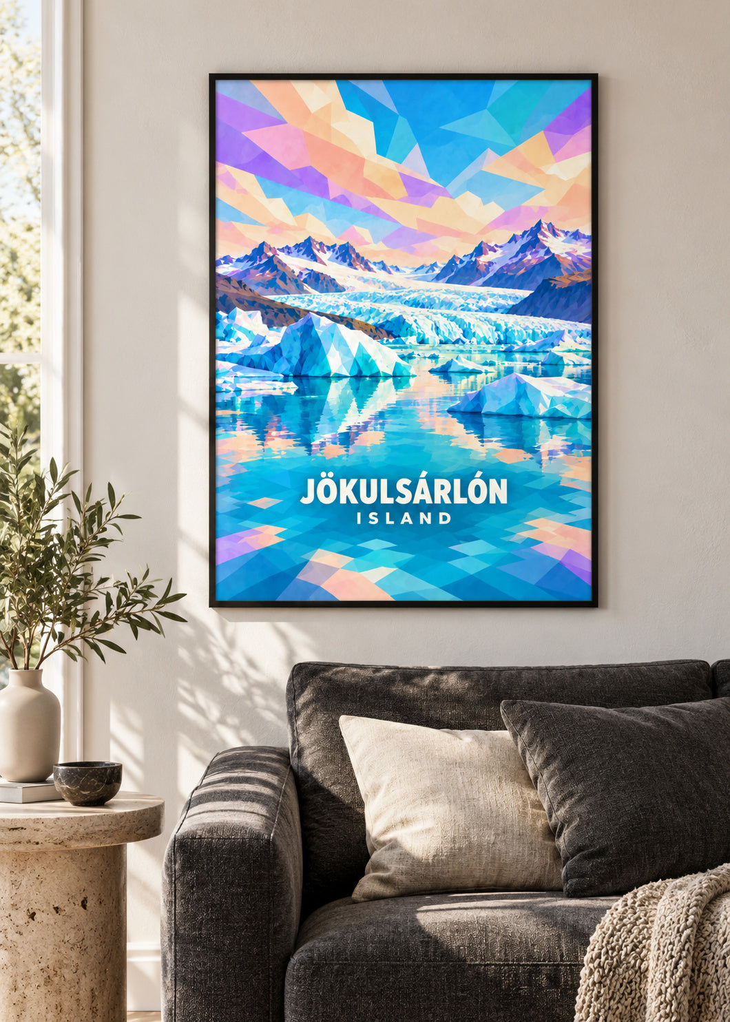 Jökulsárlón – Island – mockup-schwarz