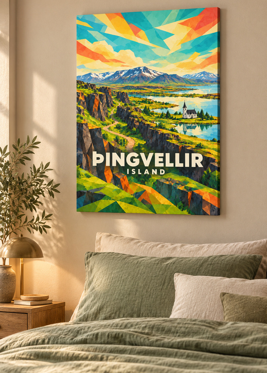 Þingvellir – Island – mockup-leinwand
