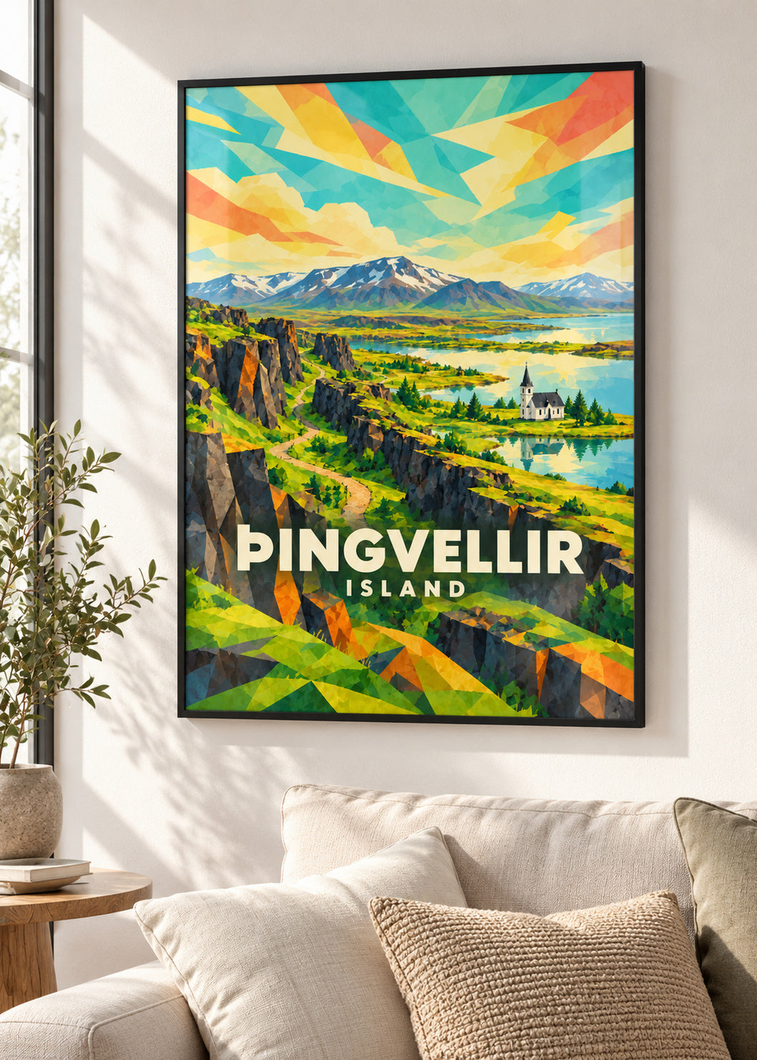 Þingvellir – Island – mockup-schwarz