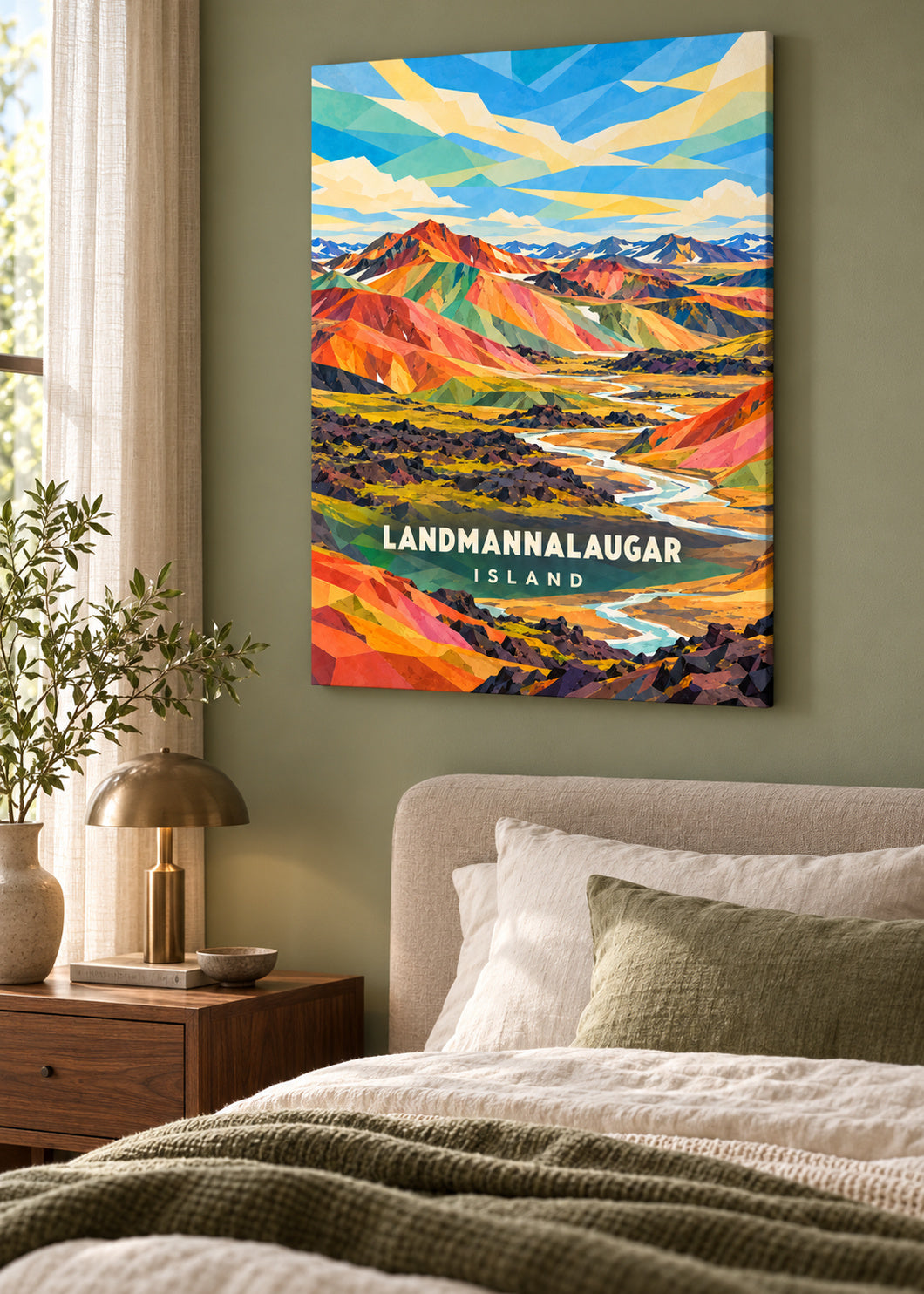 Landmannalaugar – Island – mockup-leinwand
