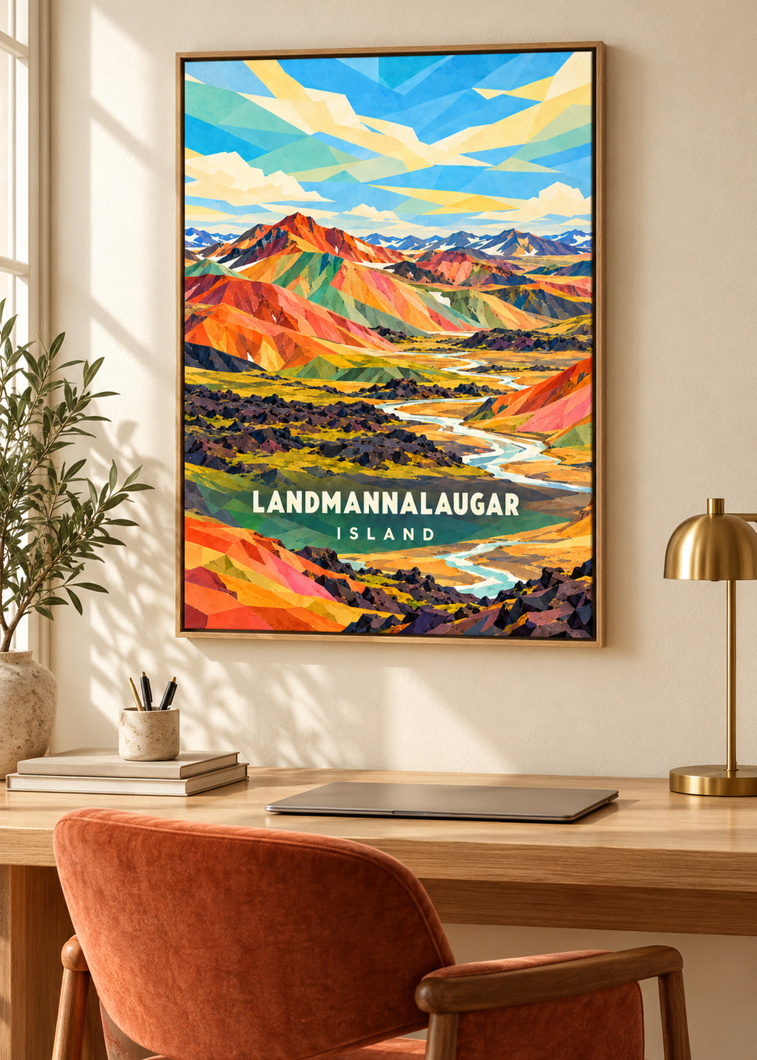 Landmannalaugar – Island – mockup-naturholz