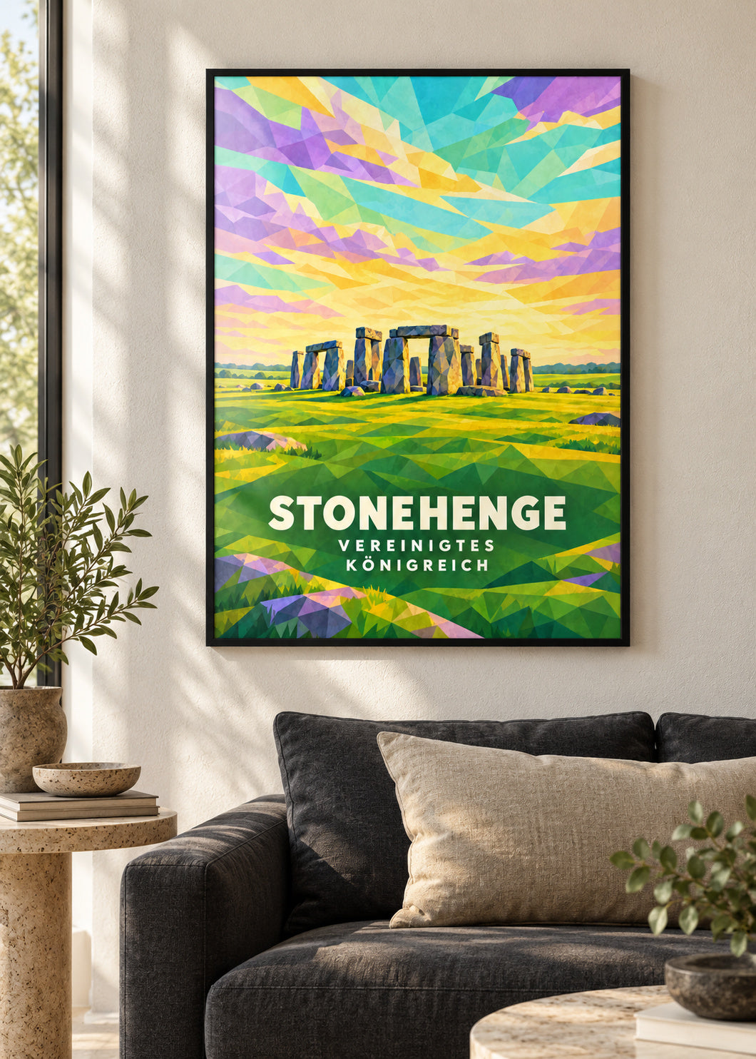 Stonehenge – Vereinigtes Königreich – Schwarzer Rahmen