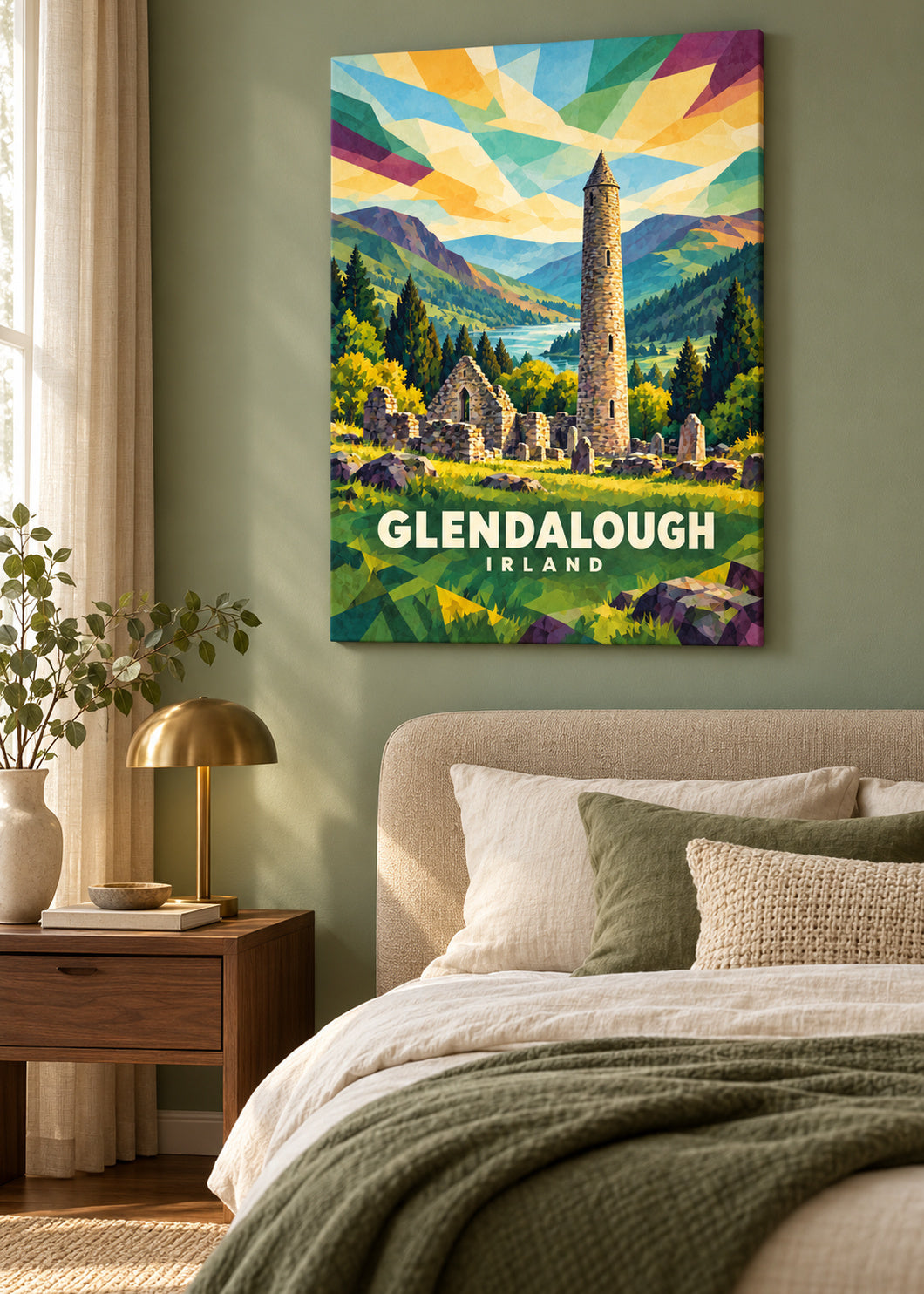 Glendalough – Irland – mockup-leinwand