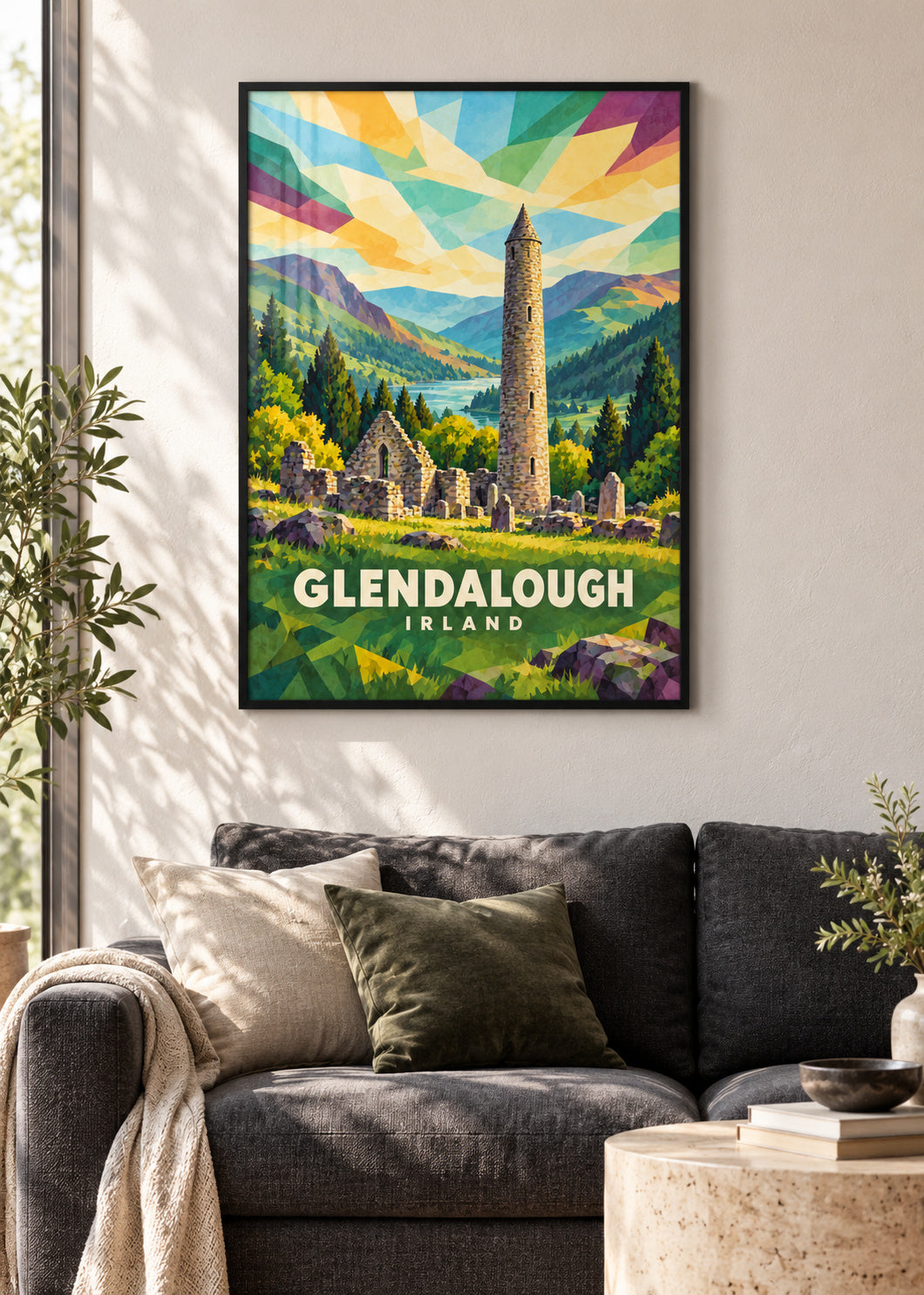 Glendalough – Irland – mockup-schwarz