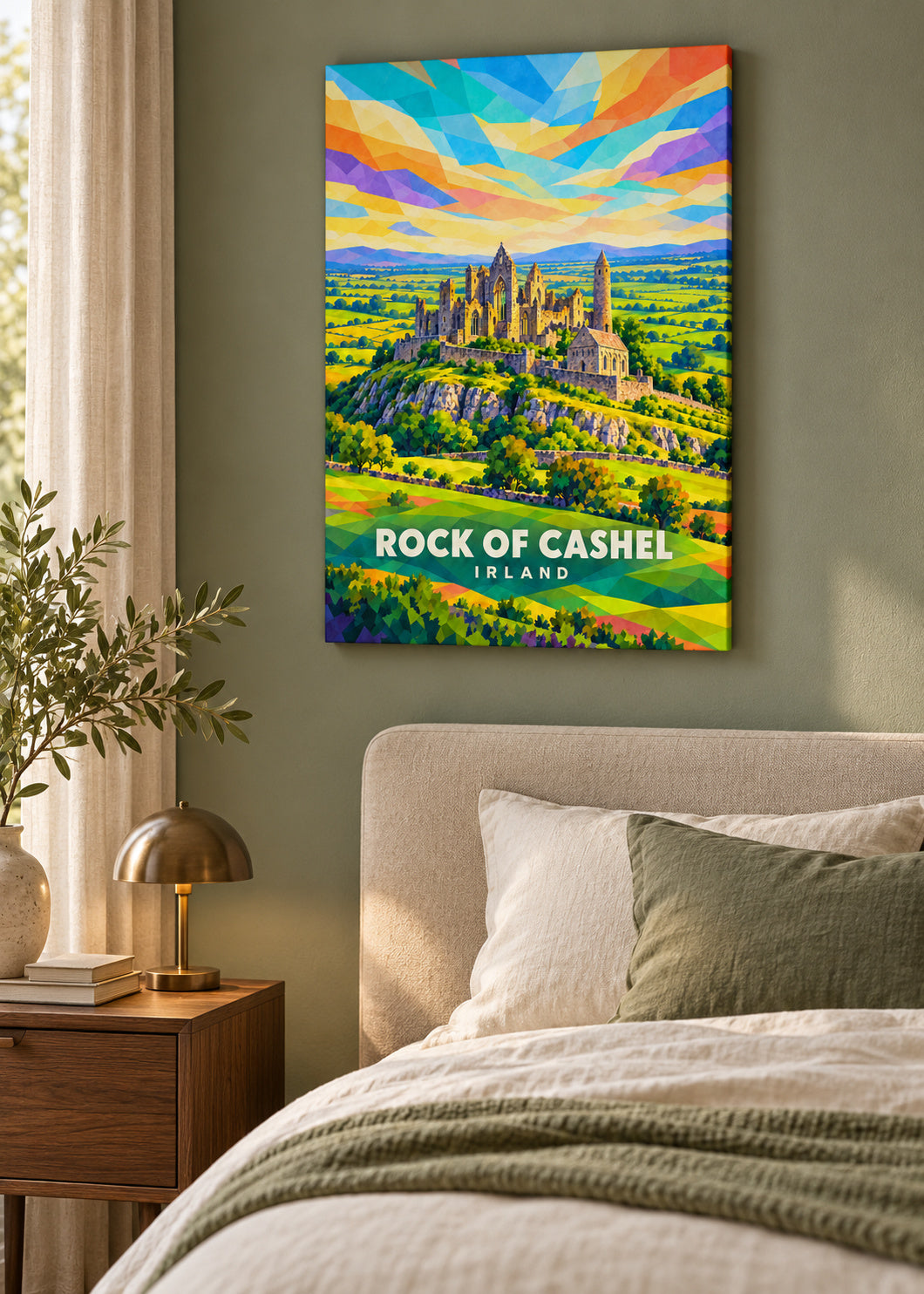 Rock of Cashel – Irland – mockup-leinwand