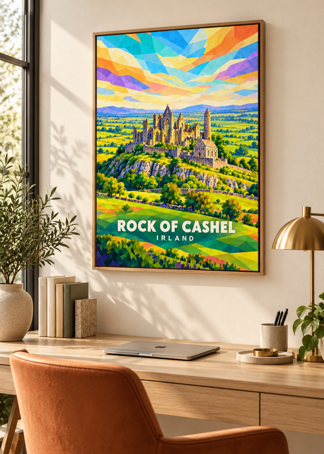 Rock of Cashel – Irland – mockup-naturholz