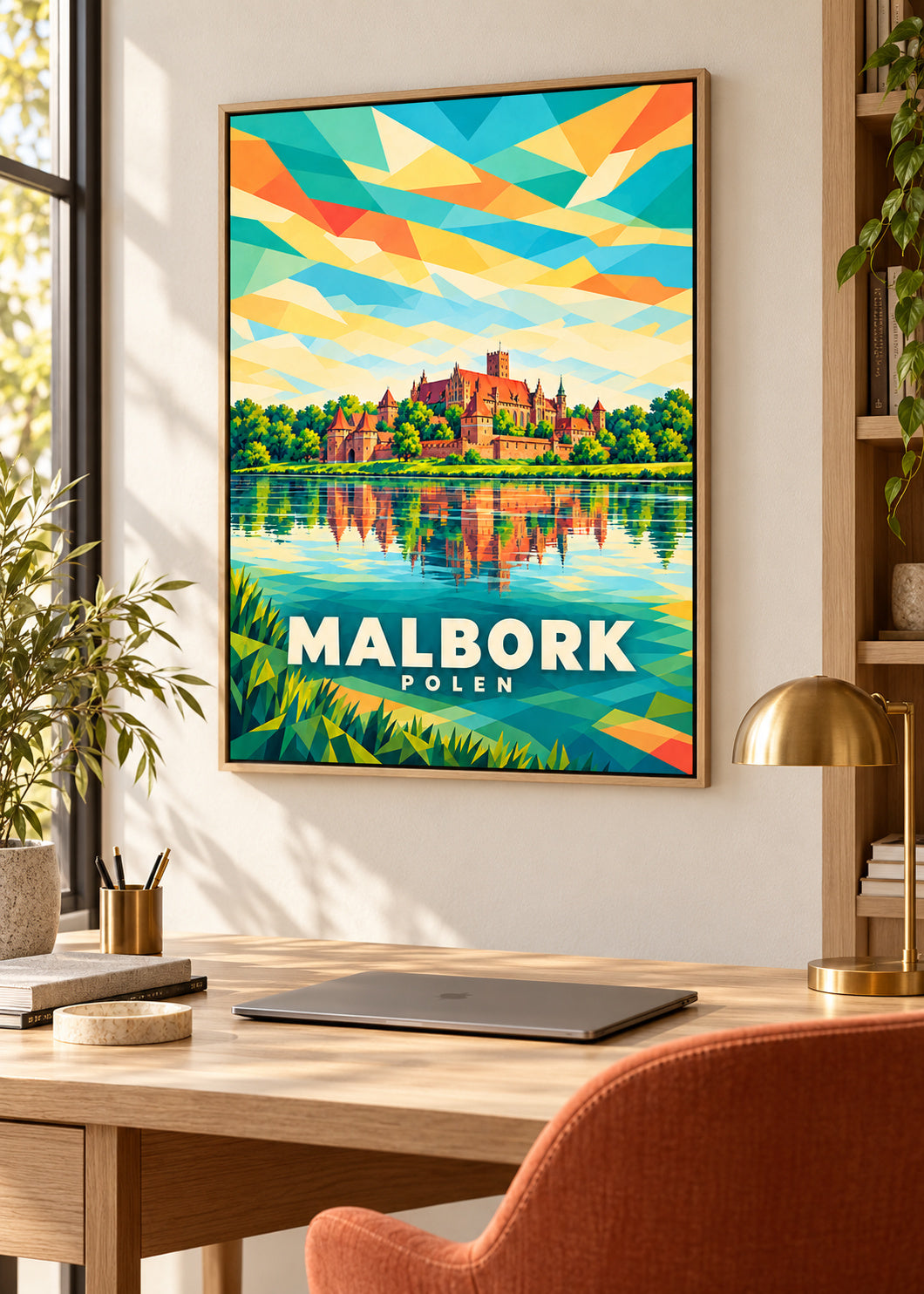 Malbork – Polen – Leinwand mit Naturholzrahmen