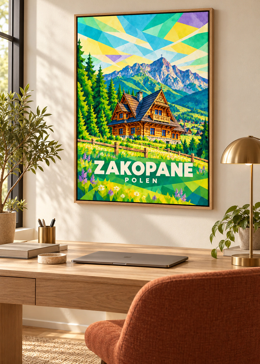 Zakopane – Polen – Leinwand mit Naturholzrahmen