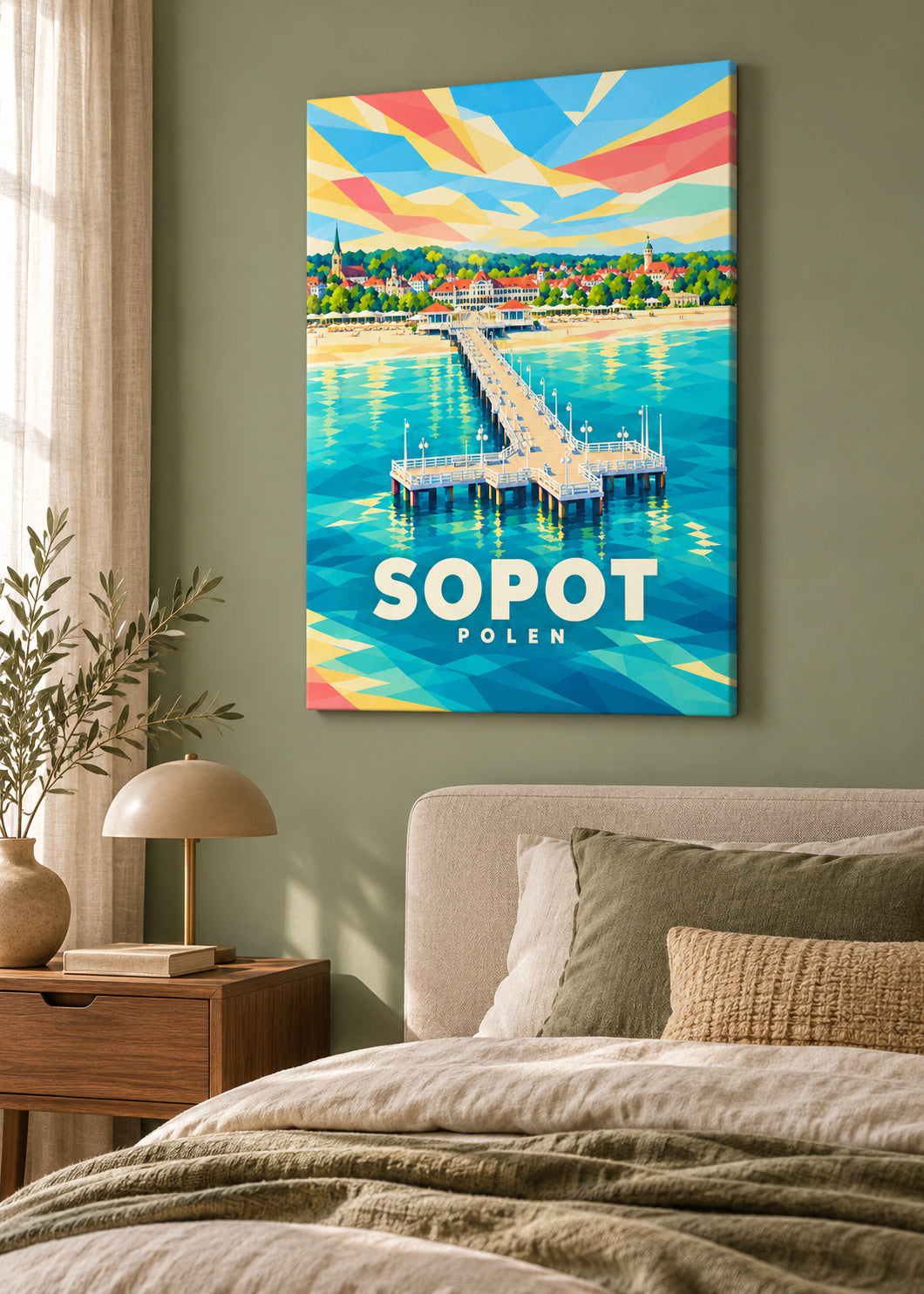 Sopot – Polen – mockup-leinwand
