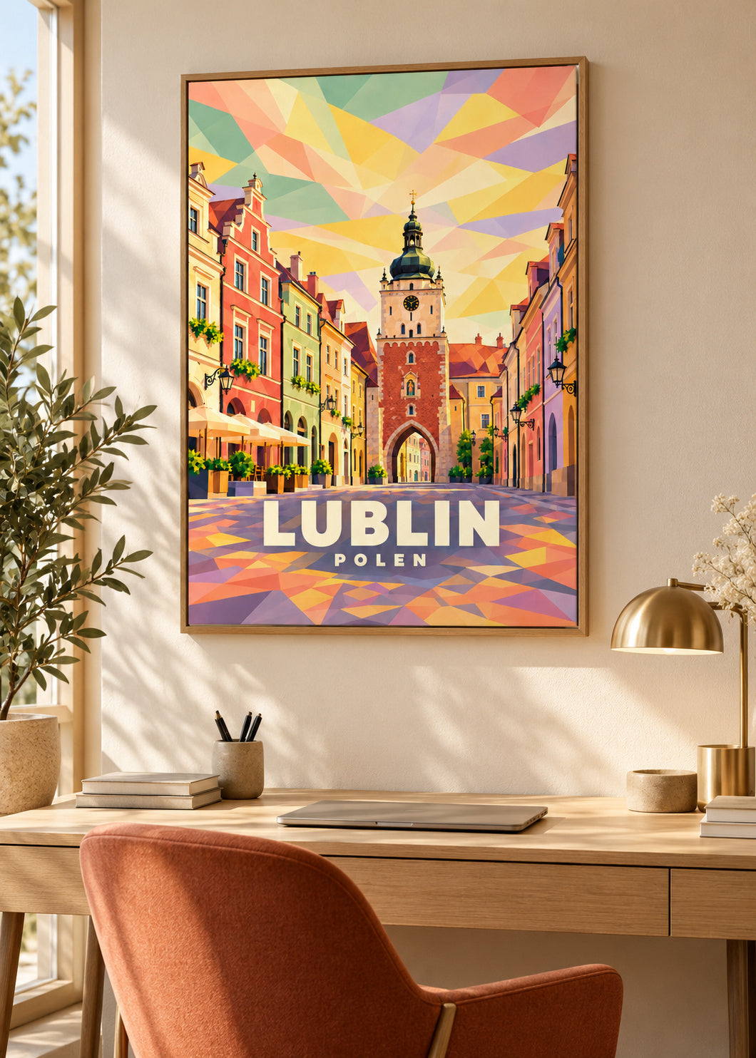 Lublin – Polen – Leinwand mit Naturholzrahmen