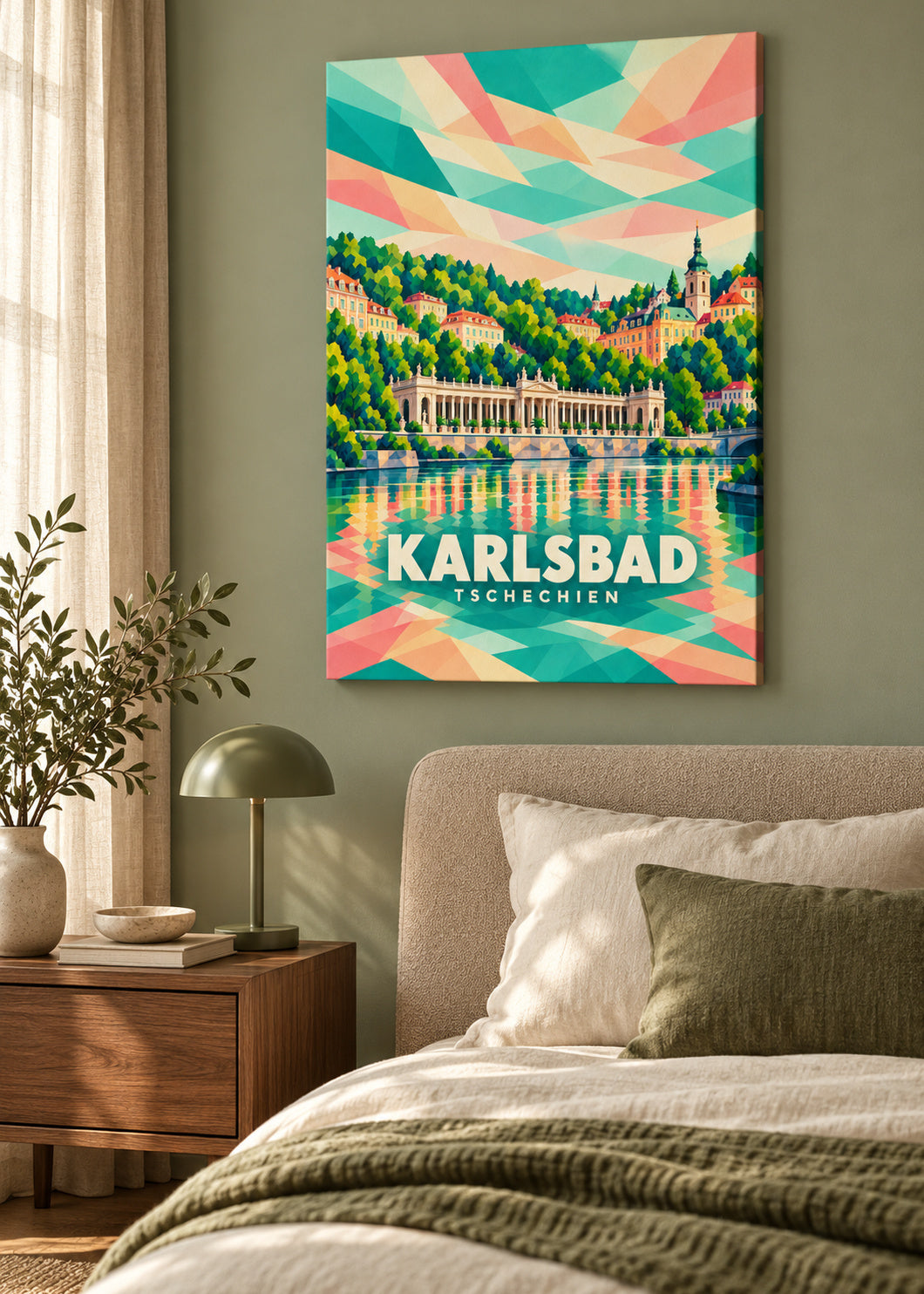 Karlsbad als rahmenlose Slim-Leinwand