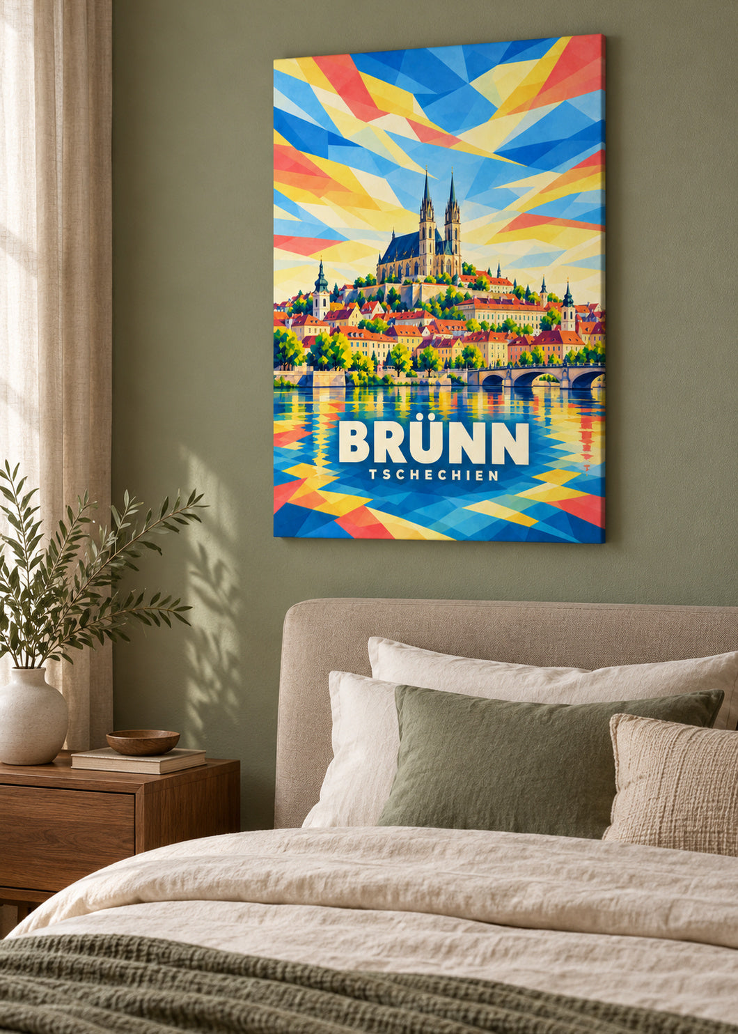 Brünn als rahmenlose Slim-Leinwand
