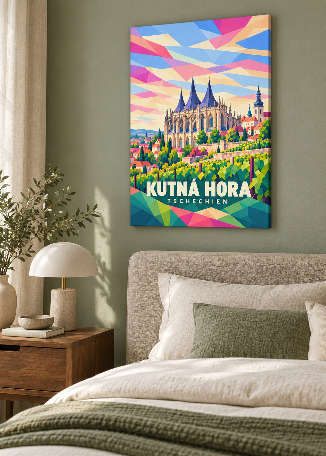 Kutná Hora als rahmenlose Slim-Leinwand