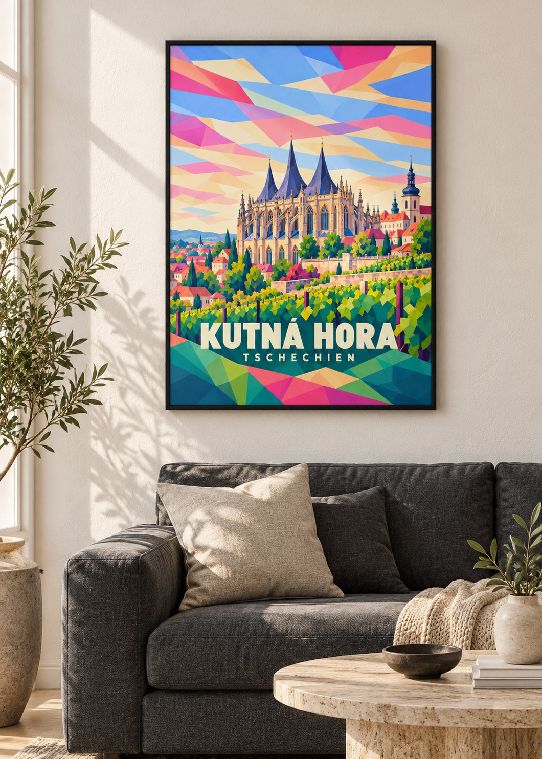 Kutná Hora im schwarzen Rahmen