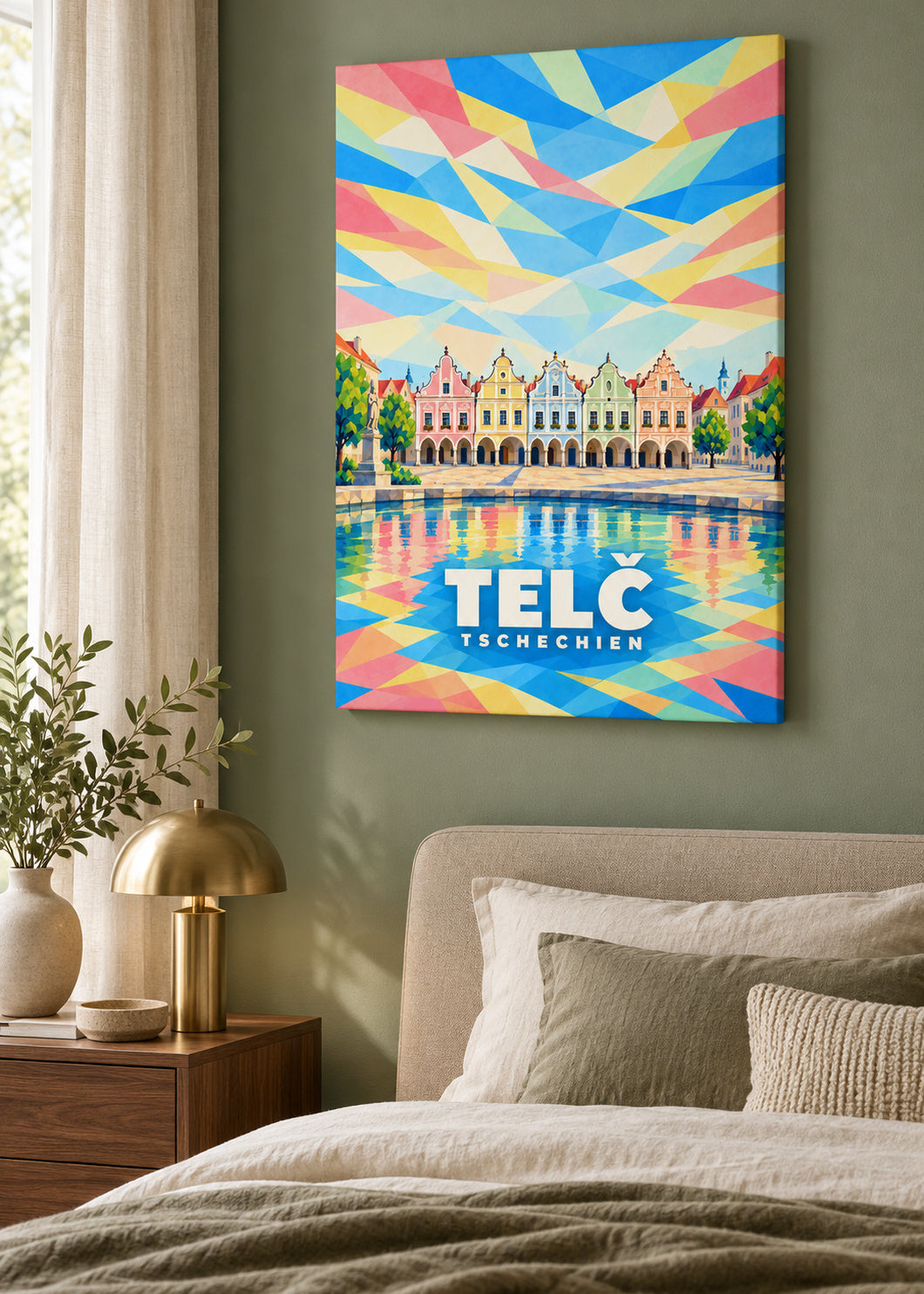 Telč als rahmenlose Slim-Leinwand