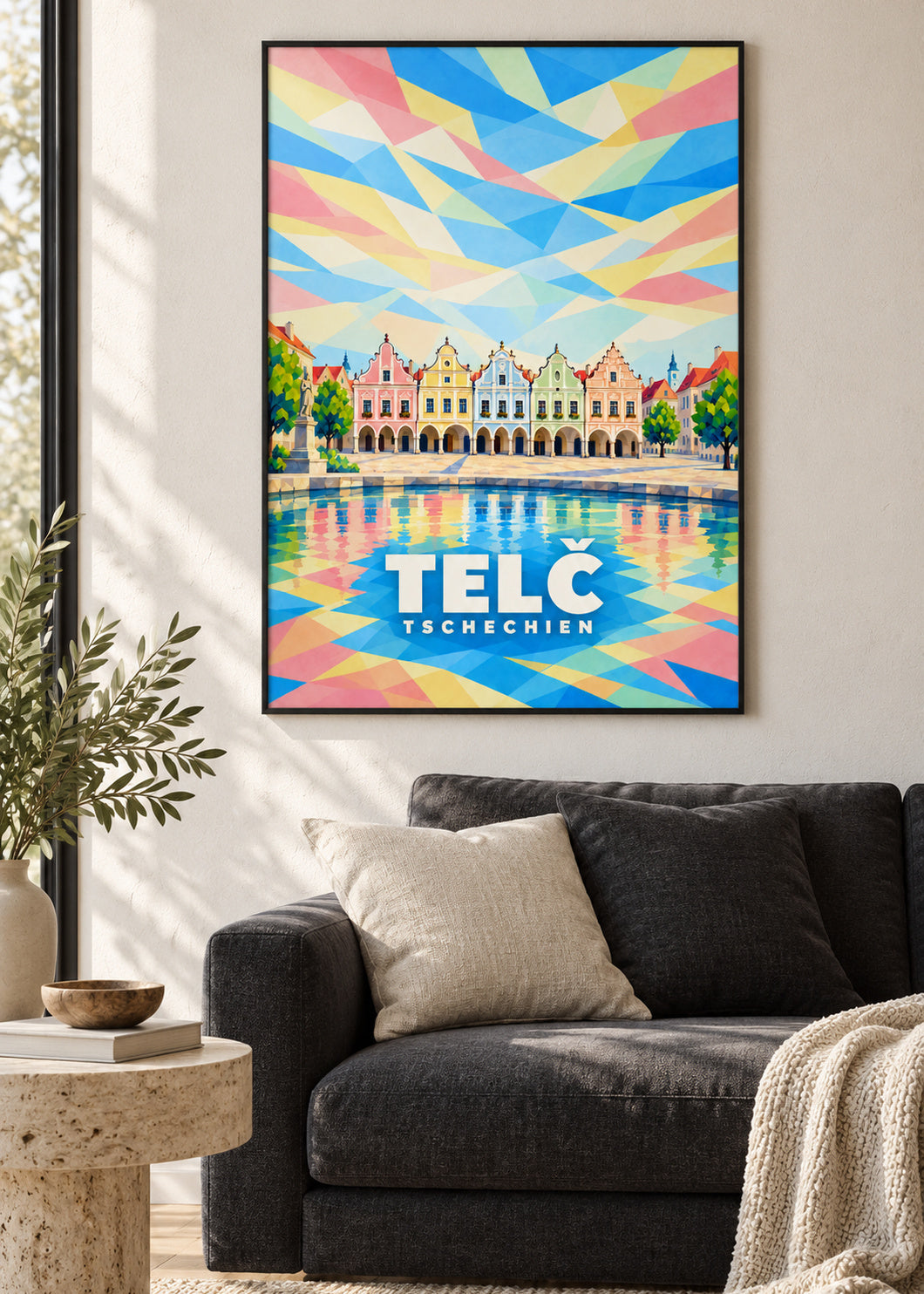 Telč im schwarzen Rahmen